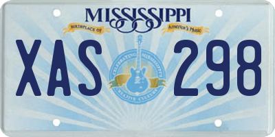 MS license plate XAS298