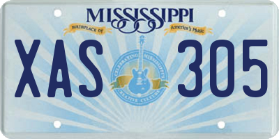 MS license plate XAS305