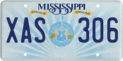 MS license plate XAS306