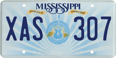 MS license plate XAS307