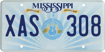 MS license plate XAS308