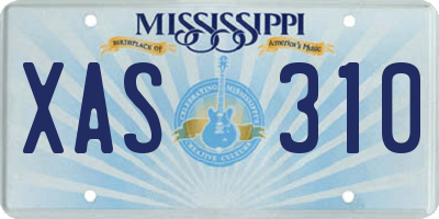 MS license plate XAS310