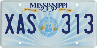 MS license plate XAS313