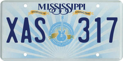 MS license plate XAS317