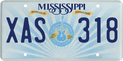 MS license plate XAS318