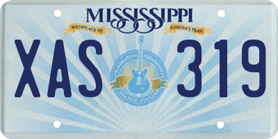 MS license plate XAS319