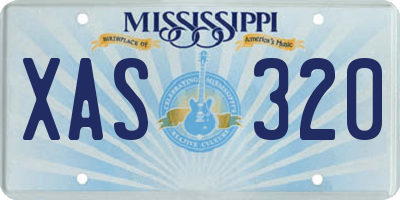MS license plate XAS320