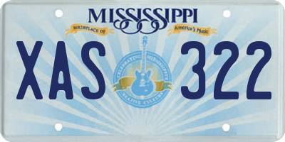MS license plate XAS322