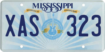 MS license plate XAS323