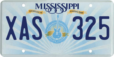 MS license plate XAS325