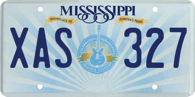 MS license plate XAS327