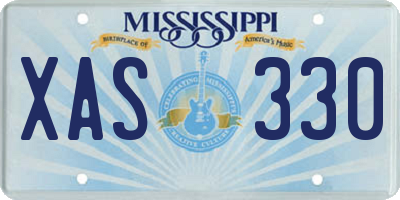 MS license plate XAS330