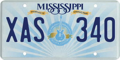 MS license plate XAS340