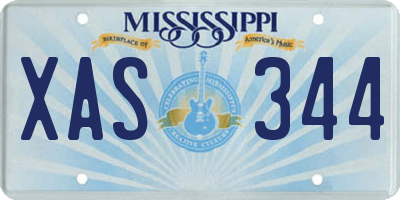 MS license plate XAS344