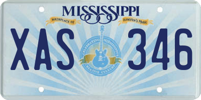 MS license plate XAS346