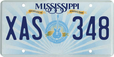 MS license plate XAS348