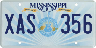 MS license plate XAS356