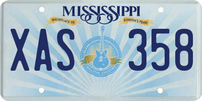 MS license plate XAS358