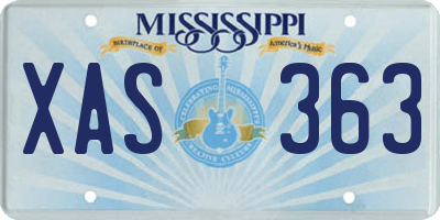 MS license plate XAS363