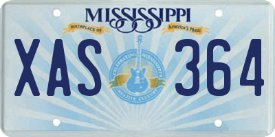 MS license plate XAS364