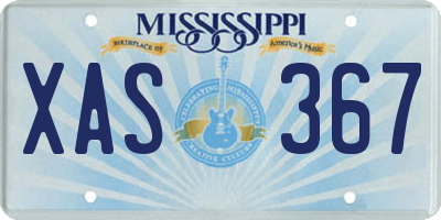 MS license plate XAS367