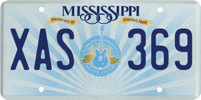 MS license plate XAS369