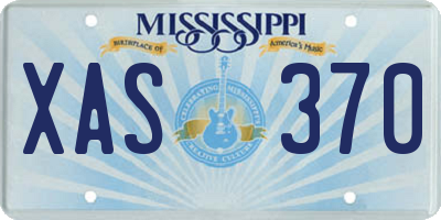 MS license plate XAS370
