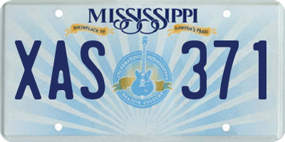 MS license plate XAS371