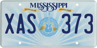 MS license plate XAS373