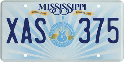 MS license plate XAS375