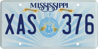 MS license plate XAS376