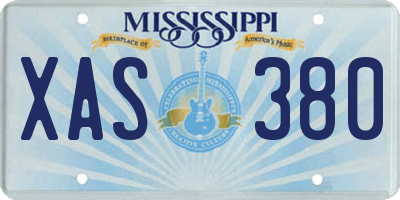 MS license plate XAS380