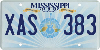 MS license plate XAS383