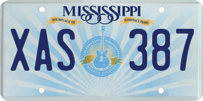 MS license plate XAS387
