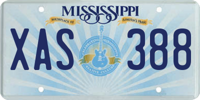 MS license plate XAS388
