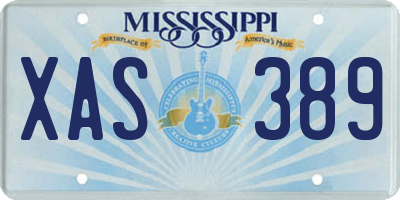 MS license plate XAS389