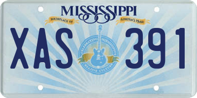 MS license plate XAS391