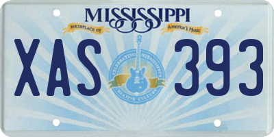 MS license plate XAS393