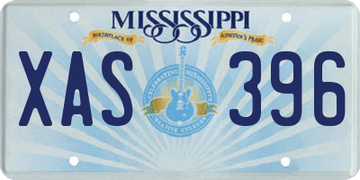 MS license plate XAS396
