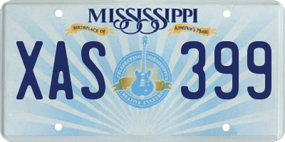 MS license plate XAS399