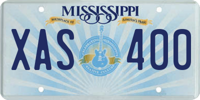MS license plate XAS400
