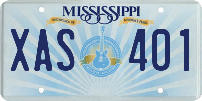 MS license plate XAS401