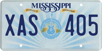 MS license plate XAS405