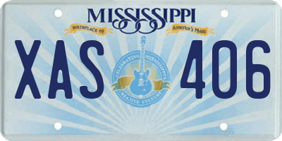 MS license plate XAS406