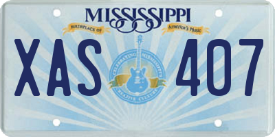 MS license plate XAS407