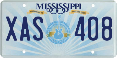 MS license plate XAS408