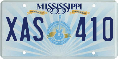 MS license plate XAS410