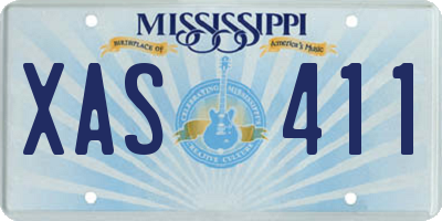 MS license plate XAS411