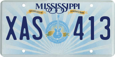 MS license plate XAS413