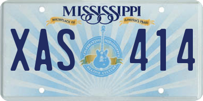 MS license plate XAS414